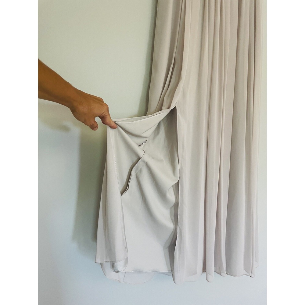Dressy Collection Draped Chiffon Formal Sleeveless Front Slit Maxi Dress Size 6 - Picture 4 of 13
